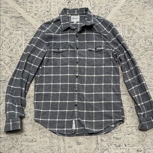 Lucky Brand Dark Gray Checkered Shirt